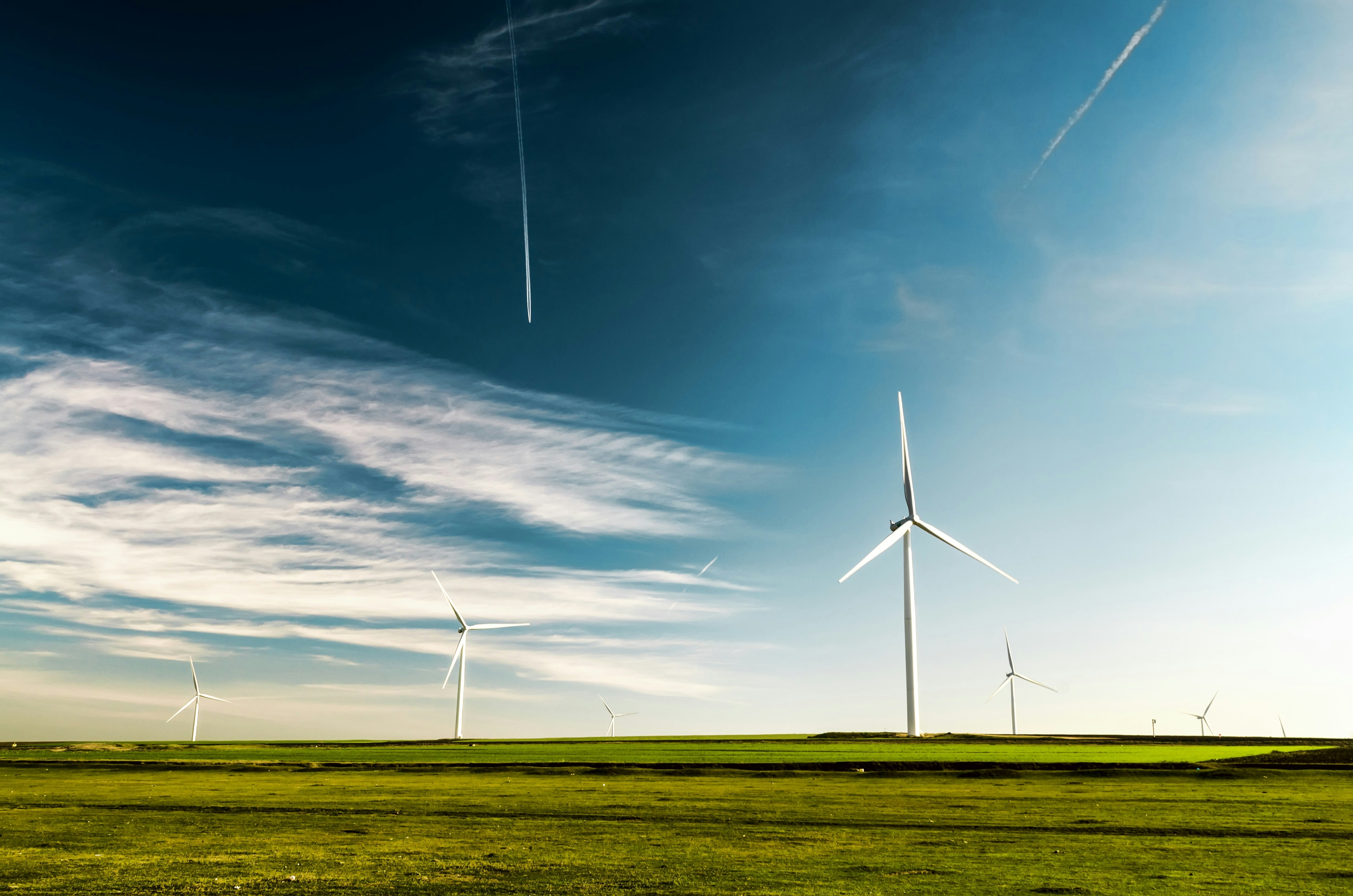 Wind farm barren landscape