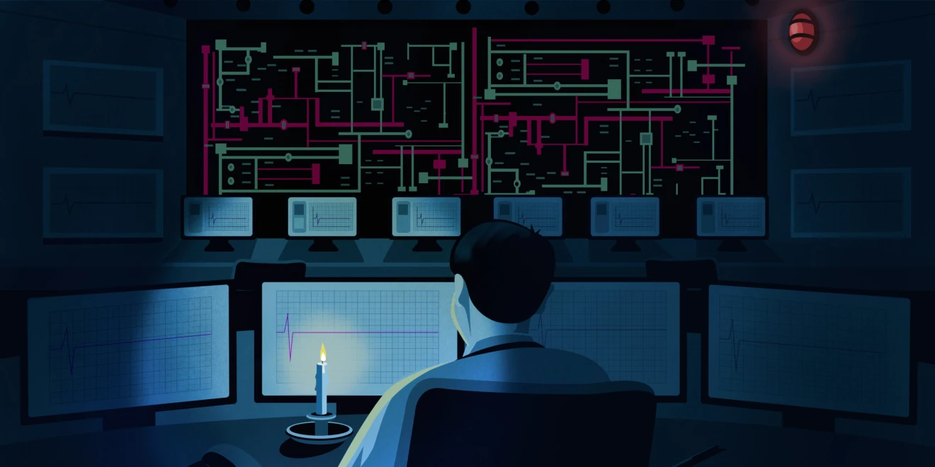 Energy trading in a blackout