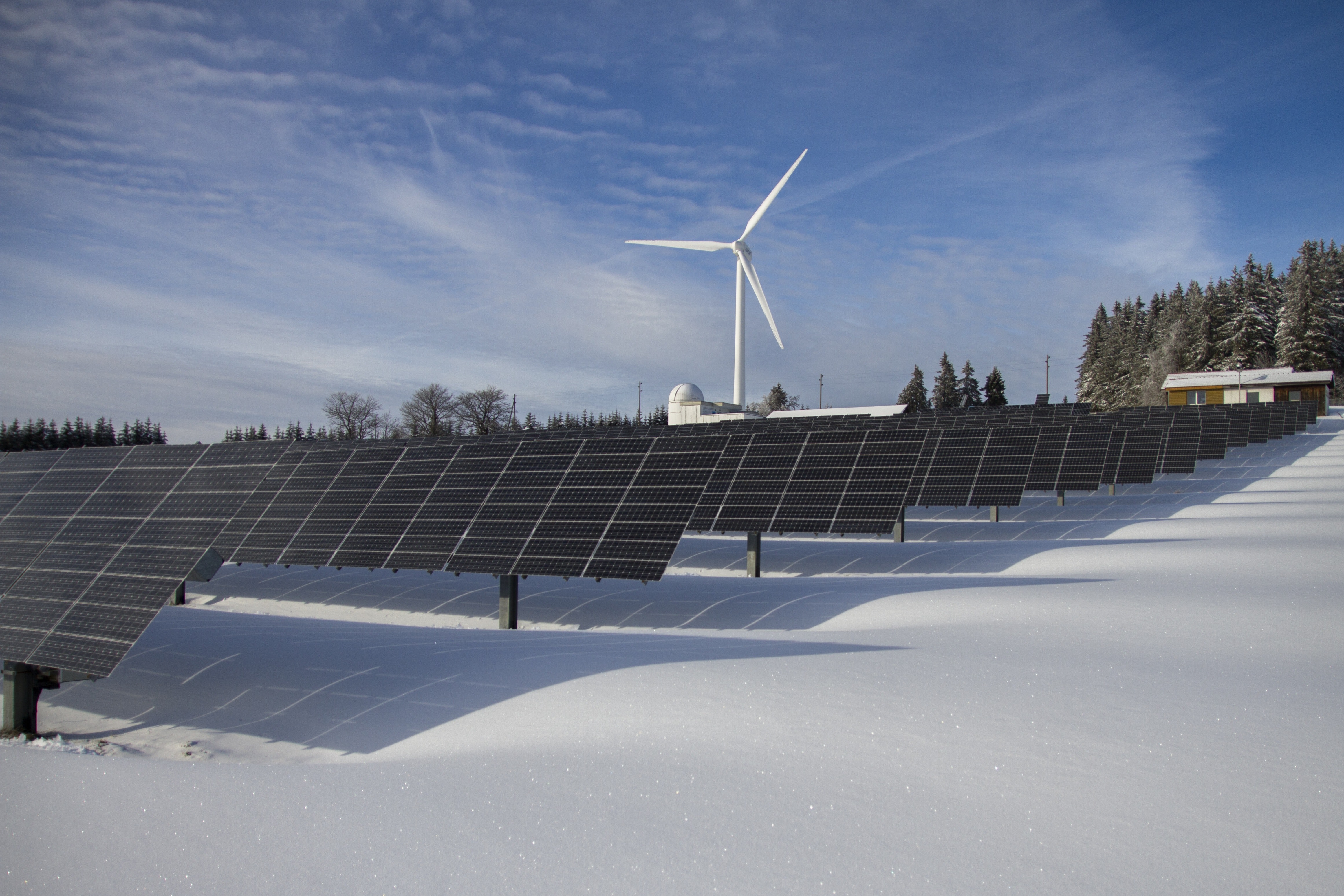 Snow covered renewables